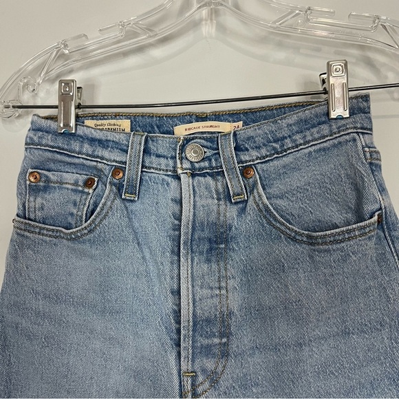 Levi's ribcage straight High Rise Straight Denim Jeans size 24 - Picture 9 of 9